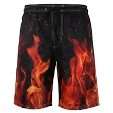 Load image into Gallery viewer, Print Mesh Inner Plus Size Swimwear Men Swim Shorts Swimming Trunks