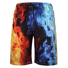 Load image into Gallery viewer, Print Mesh Inner Plus Size Swimwear Men Swim Shorts Swimming Trunks