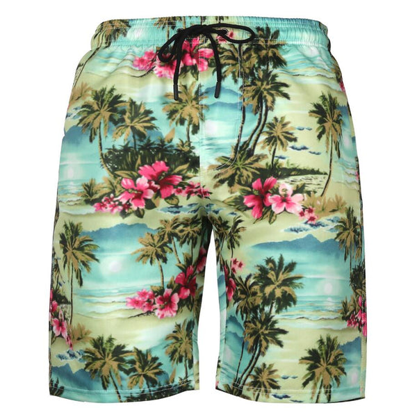 Print Mesh Inner Plus Size Swimwear Men Swim Shorts Swimming Trunks