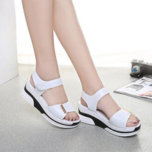 Load image into Gallery viewer, Pu Leather Women Sandals Shoes Platform Ladies White Sneakers Sandals