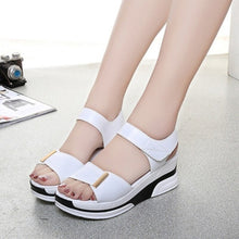 Load image into Gallery viewer, Pu Leather Women Sandals Shoes Platform Ladies White Sneakers Sandals