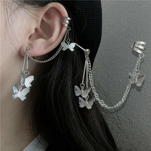 Load image into Gallery viewer, Punk Butterfly Clip Earring for Teens Women Snake Ear Cuffs Zinc Alloy