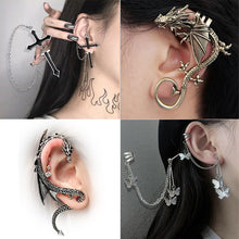 Load image into Gallery viewer, Punk Butterfly Clip Earring for Teens Women Snake Ear Cuffs Zinc Alloy