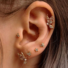 Load image into Gallery viewer, Punk Earrings Set For Women Trendy Girls Simple Butterfly Crystal Ear