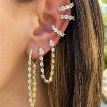 Load image into Gallery viewer, Punk Earrings Set For Women Trendy Girls Simple Butterfly Crystal Ear