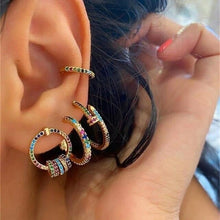 Load image into Gallery viewer, Punk Earrings Set For Women Trendy Girls Simple Butterfly Crystal Ear
