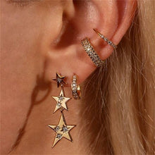 Load image into Gallery viewer, Punk Earrings Set For Women Trendy Girls Simple Butterfly Crystal Ear