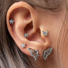 Load image into Gallery viewer, Punk Earrings Set For Women Trendy Girls Simple Butterfly Crystal Ear