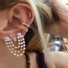 Load image into Gallery viewer, Punk Earrings Set For Women Trendy Girls Simple Butterfly Crystal Ear