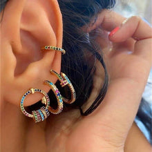 Load image into Gallery viewer, Punk Earrings Set For Women Trendy Girls Simple Butterfly Crystal Ear