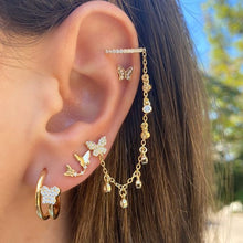 Load image into Gallery viewer, Punk Earrings Set For Women Trendy Girls Simple Butterfly Crystal Ear