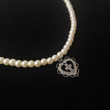 Load image into Gallery viewer, Punk Gothic Harajuku Pearl Chain Hollow Heart Shaped Pendant Retro - Sophornlilly