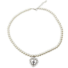 Load image into Gallery viewer, Punk Gothic Harajuku Pearl Chain Hollow Heart Shaped Pendant Retro - Sophornlilly
