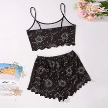 Load image into Gallery viewer, Punk Style Women Pajamas Suit Summer Home Wear Spaghetti Strap