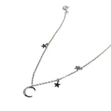 Load image into Gallery viewer, Sterling Silver New Moon Star Ankle Chain Bracelet for Women