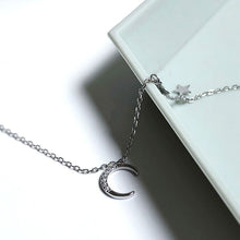 Load image into Gallery viewer, Sterling Silver New Moon Star Ankle Chain Bracelet for Women