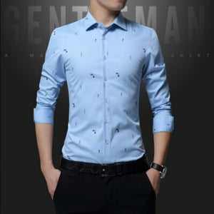 Pure Cotton Shirts For Men High Quality Long Sleeve Fashion Checkered