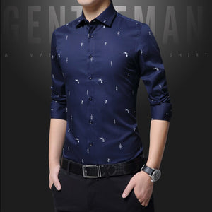 Pure Cotton Shirts For Men High Quality Long Sleeve Fashion Checkered