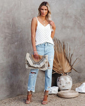 Load image into Gallery viewer, Pure color sexy deep V hollow knit camisole top summer - Sophornlilly