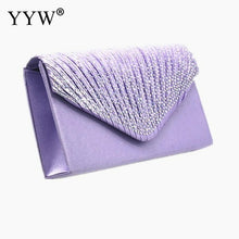 Load image into Gallery viewer, Purple Women Wedding Clutch Luxury Handbag Women Bags Designer Clutch