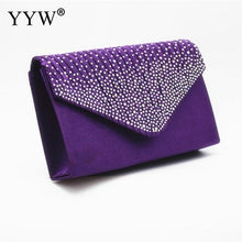 Load image into Gallery viewer, Purple Women Wedding Clutch Luxury Handbag Women Bags Designer Clutch
