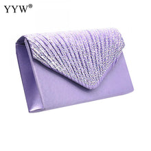 Load image into Gallery viewer, Purple Women Wedding Clutch Luxury Handbag Women Bags Designer Clutch