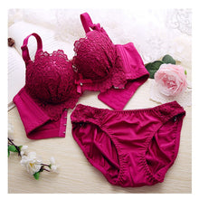 Load image into Gallery viewer, Push Up Bra Set Sexy Lingerie Underwear Women Panties And Bralette