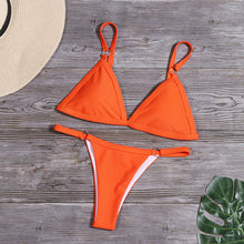 Load image into Gallery viewer, Push Up bra bikini set Women Sexy Solid Bikinis Two Piece Swimwear