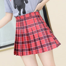 Load image into Gallery viewer, Plaid Summer Women Skirt High Waist Stitching Student