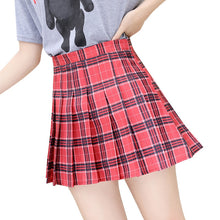 Load image into Gallery viewer, Plaid Summer Women Skirt High Waist Stitching Student