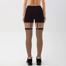Load image into Gallery viewer, 3D Digital Style Leggings For Women Black Detachable Mesh