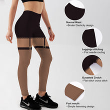Load image into Gallery viewer, 3D Digital Style Leggings For Women Black Detachable Mesh