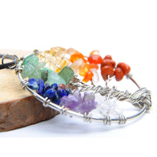 Load image into Gallery viewer, Quartz Natural Stone Tree Of Life Pendulum Pendant Necklace For Women