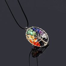 Load image into Gallery viewer, Quartz Natural Stone Tree Of Life Pendulum Pendant Necklace For Women