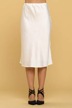 Load image into Gallery viewer, Solid Satin Midi Skirt with Lining