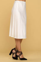 Load image into Gallery viewer, Solid Satin Midi Skirt with Lining