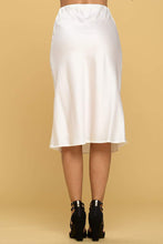 Load image into Gallery viewer, Solid Satin Midi Skirt with Lining