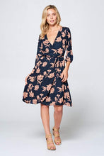 Load image into Gallery viewer, 3/4 Sleeve Midi Dress