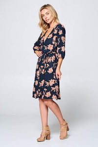 3/4 Sleeve Midi Dress