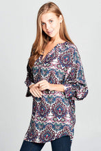 Load image into Gallery viewer, BOHO PRINT TUNIC TOP