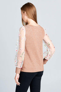 LONG SLEEVE SHIMMER TOP