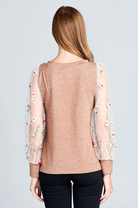 LONG SLEEVE SHIMMER TOP