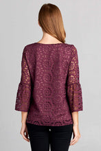 Load image into Gallery viewer, PATTERNED KNIT LACE TOP