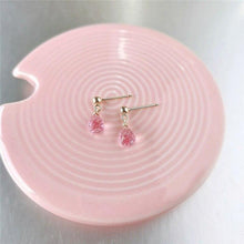 Load image into Gallery viewer, 14k Gold Genuine Gemstones Faceted Water Drop Pink Topaz - Sophornlilly