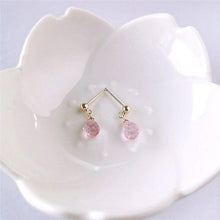 Load image into Gallery viewer, 14k Gold Genuine Gemstones Faceted Water Drop Pink Topaz - Sophornlilly