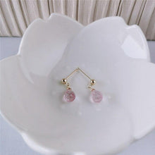 Load image into Gallery viewer, 14k Gold Genuine Gemstones Faceted Water Drop Pink Topaz - Sophornlilly