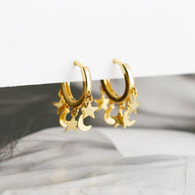 Load image into Gallery viewer, S925 Sterling Silver Ear Hoop Earrings All match Fashion Star - Sophornlilly