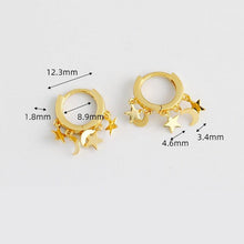 Load image into Gallery viewer, S925 Sterling Silver Ear Hoop Earrings All match Fashion Star - Sophornlilly