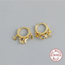 Load image into Gallery viewer, S925 Sterling Silver Ear Hoop Earrings All match Fashion Star - Sophornlilly