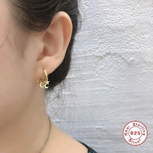 Load image into Gallery viewer, S925 Sterling Silver Ear Hoop Earrings All match Fashion Star - Sophornlilly